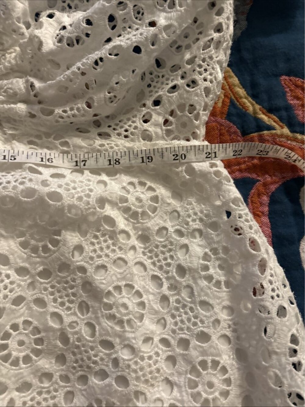 Anthropologie Maeve Off White Off The Shoulder Eyelet Top Lace Size XS - Picture 9 of 10
